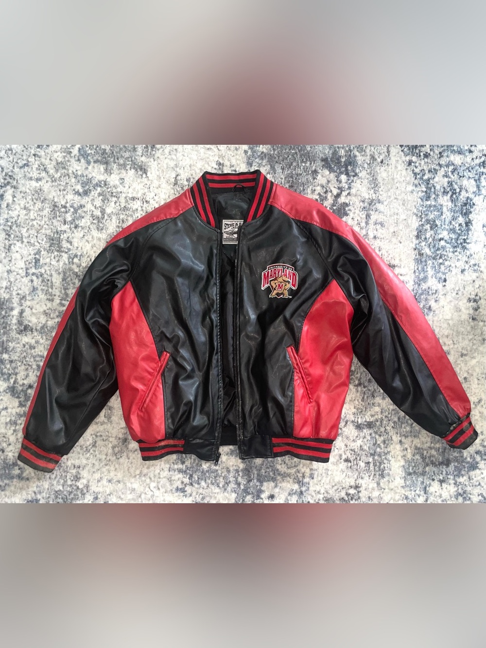 Steve & Barry university of Maryland Terps leather jacket size large